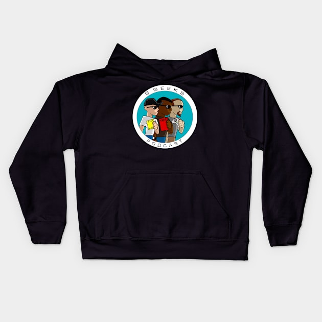 3 geeks Logo Kids Hoodie by 3GeeksPodcast